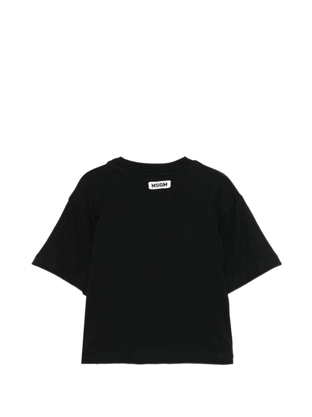 T-shirt con scritta logo S6MSJGTH205 110 MSGM KIDS 