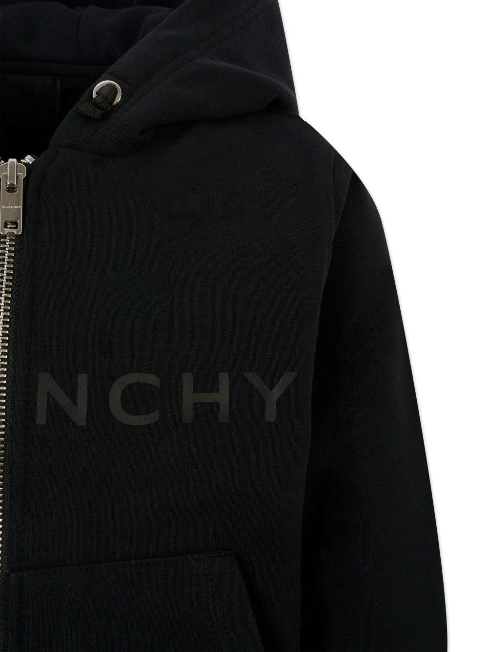 Felpa con Cappuccio e Stampa con Logo H30939 09B GIVENCHY KIDS 