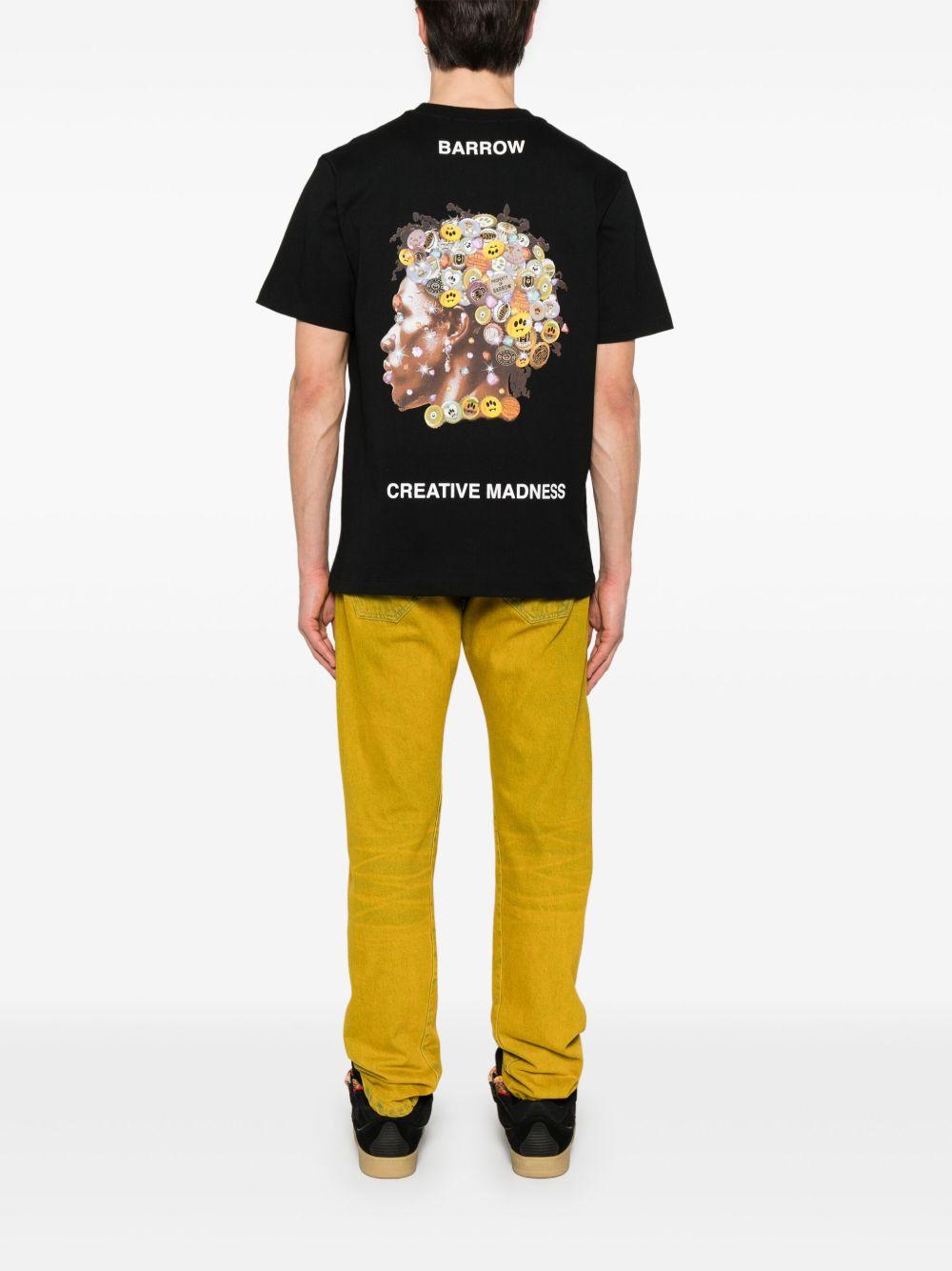 T-shirt nera creative madness barrow