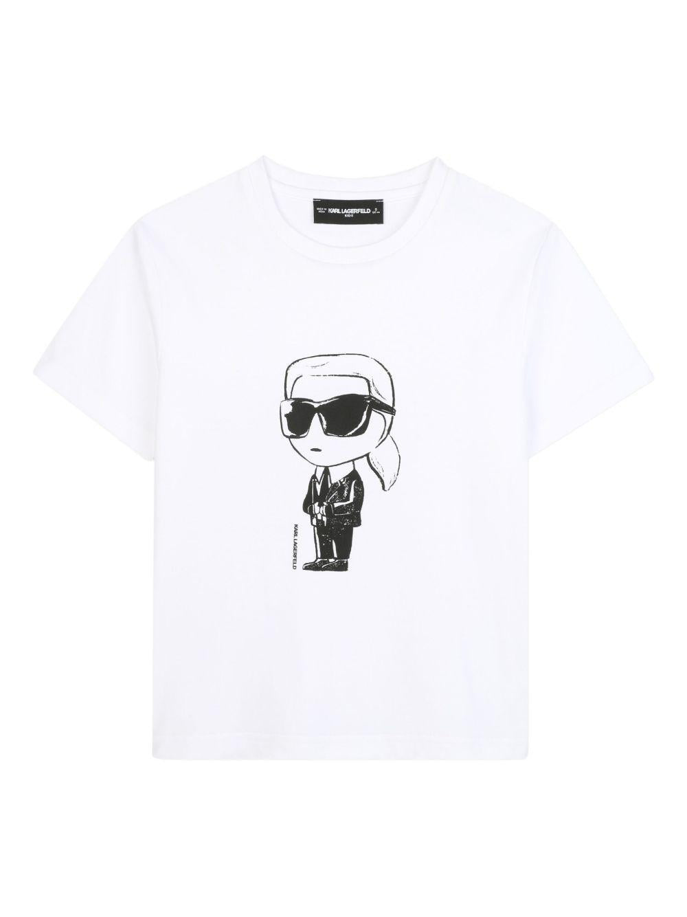 T-shirt con Stampa Ikonik Karl Z30957 10P KARL LAGERFELD KIDS 