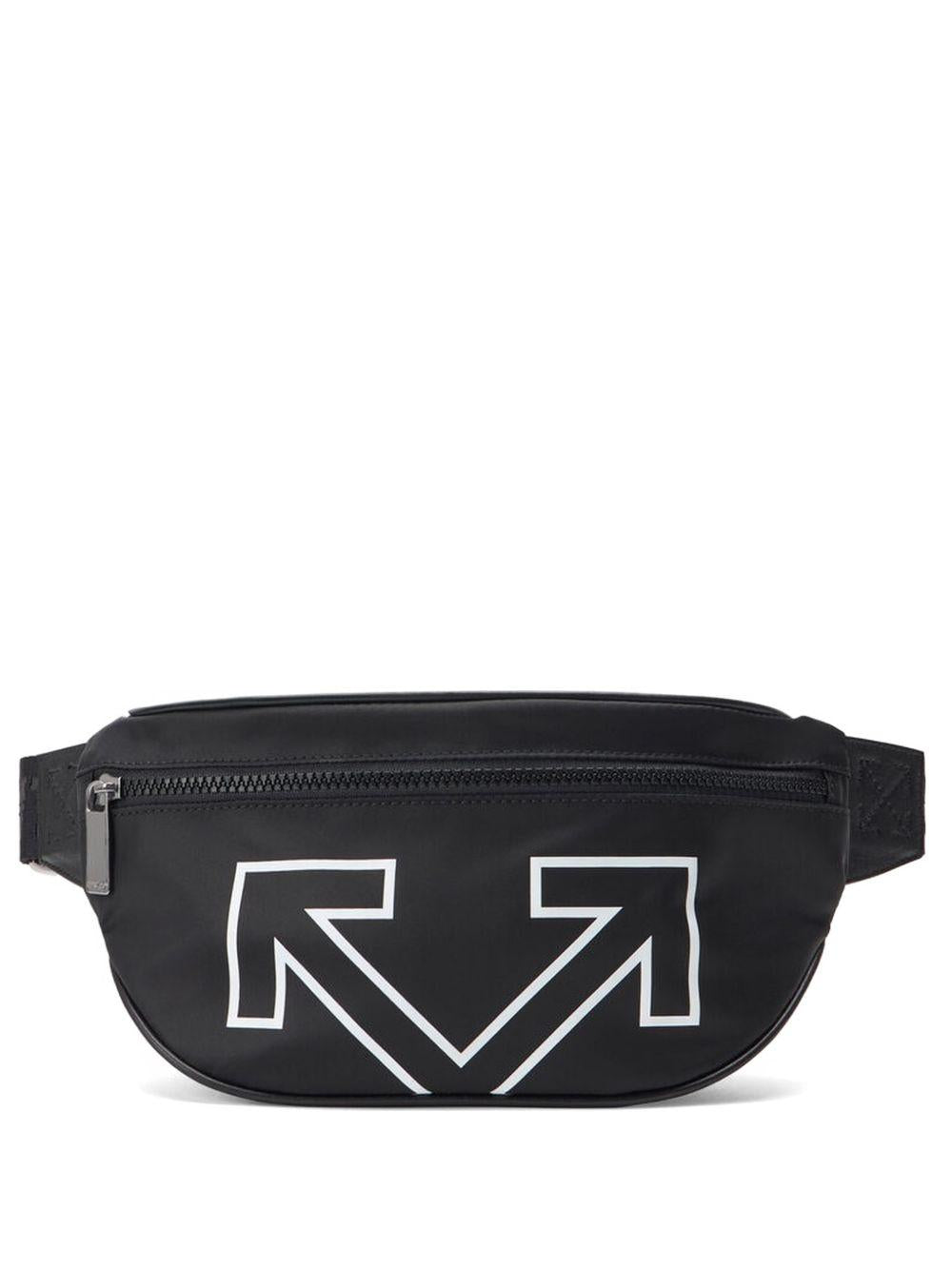 Marsupio in nylon con logo stampato OMNT001C99FAB001 1001 OFF WHITE 