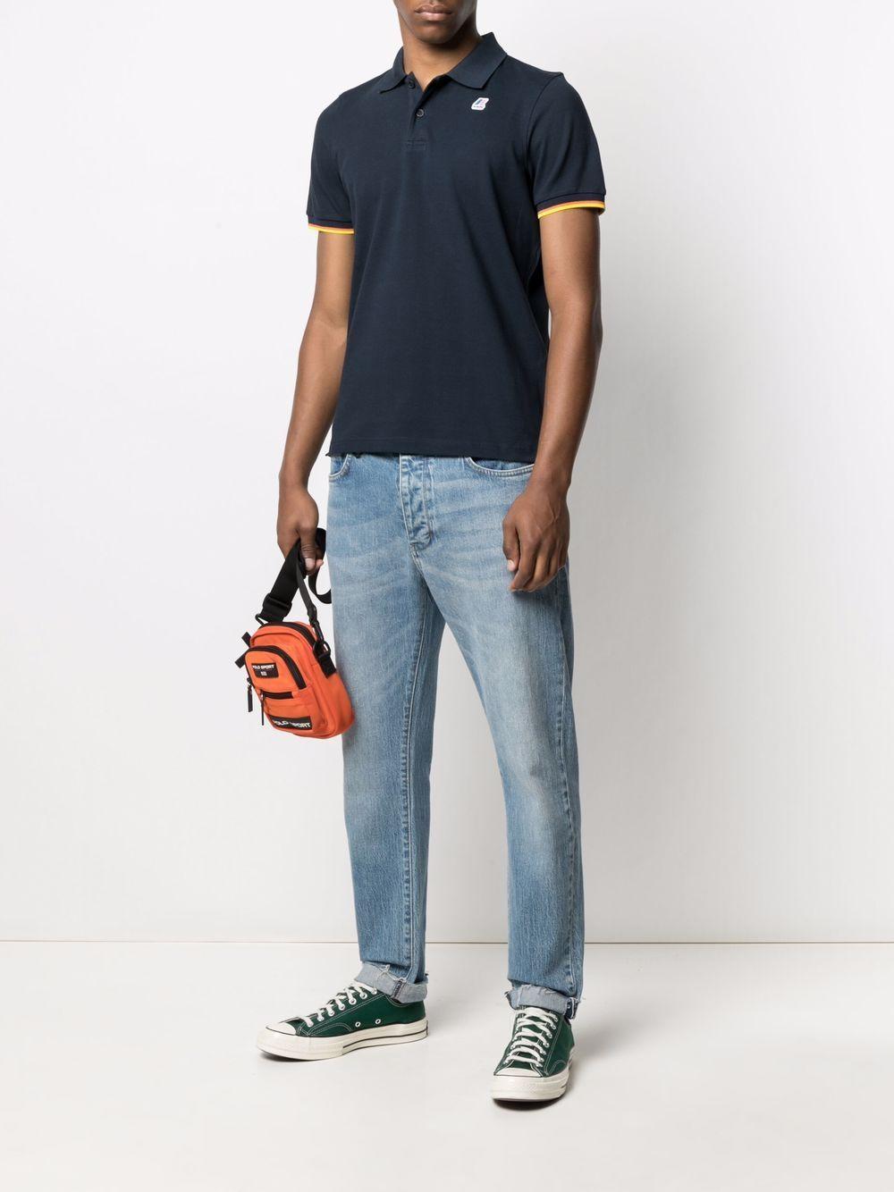 polo blu kway K008J50 K89 K-WAY 