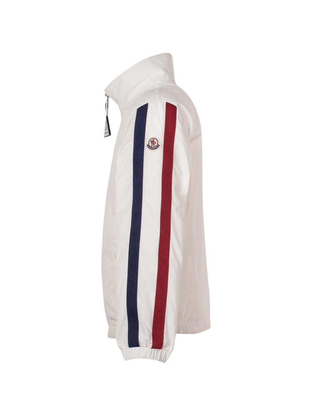 Bomber con maniche a righe collo alto L19541A0010759876 035 MONCLER KIDS 