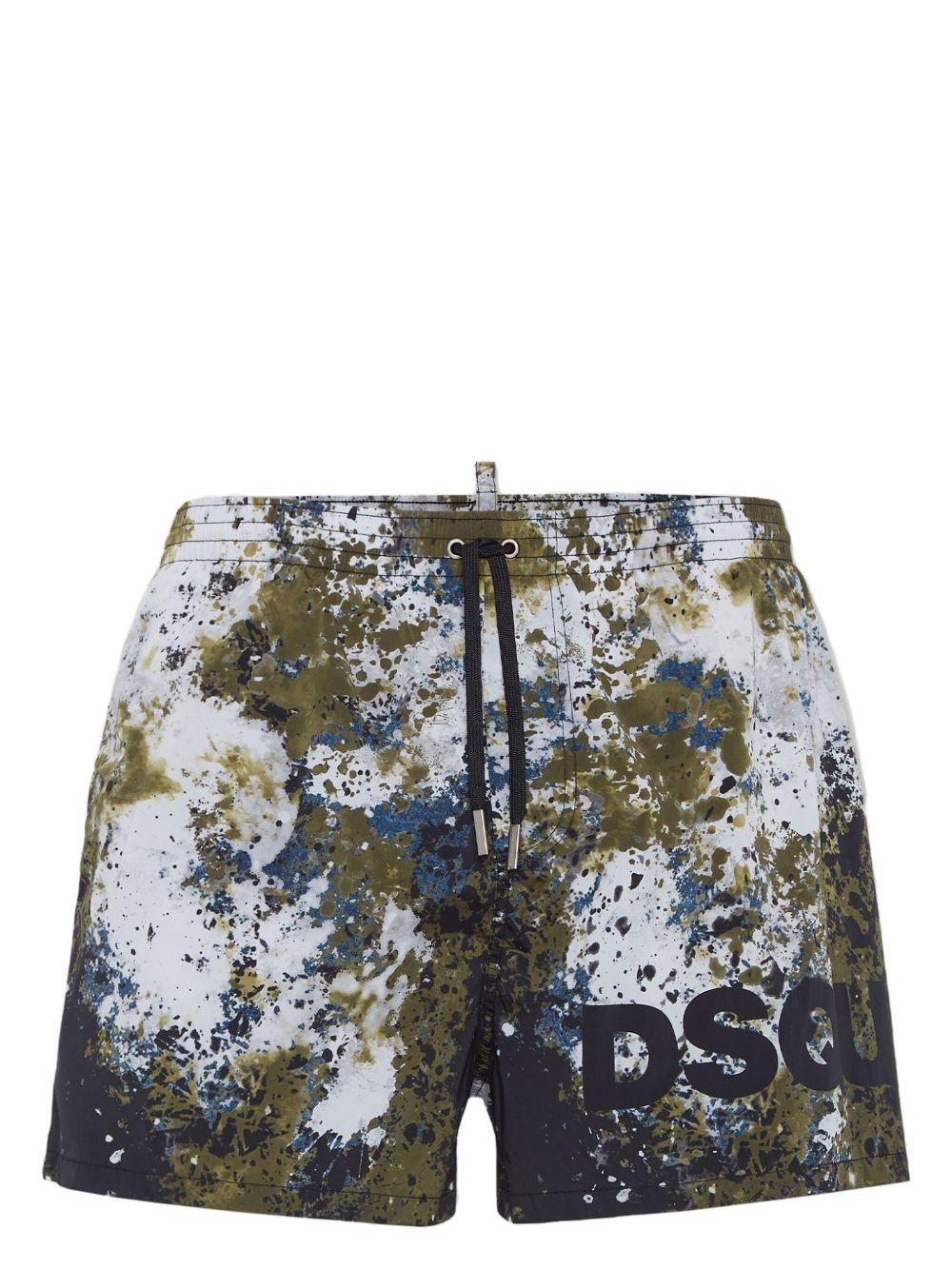 Costume boxer fantasia verde/blu D7B8P6120 308 DSQUARED 