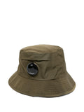 Cappello bucket in poliammide con patch logo