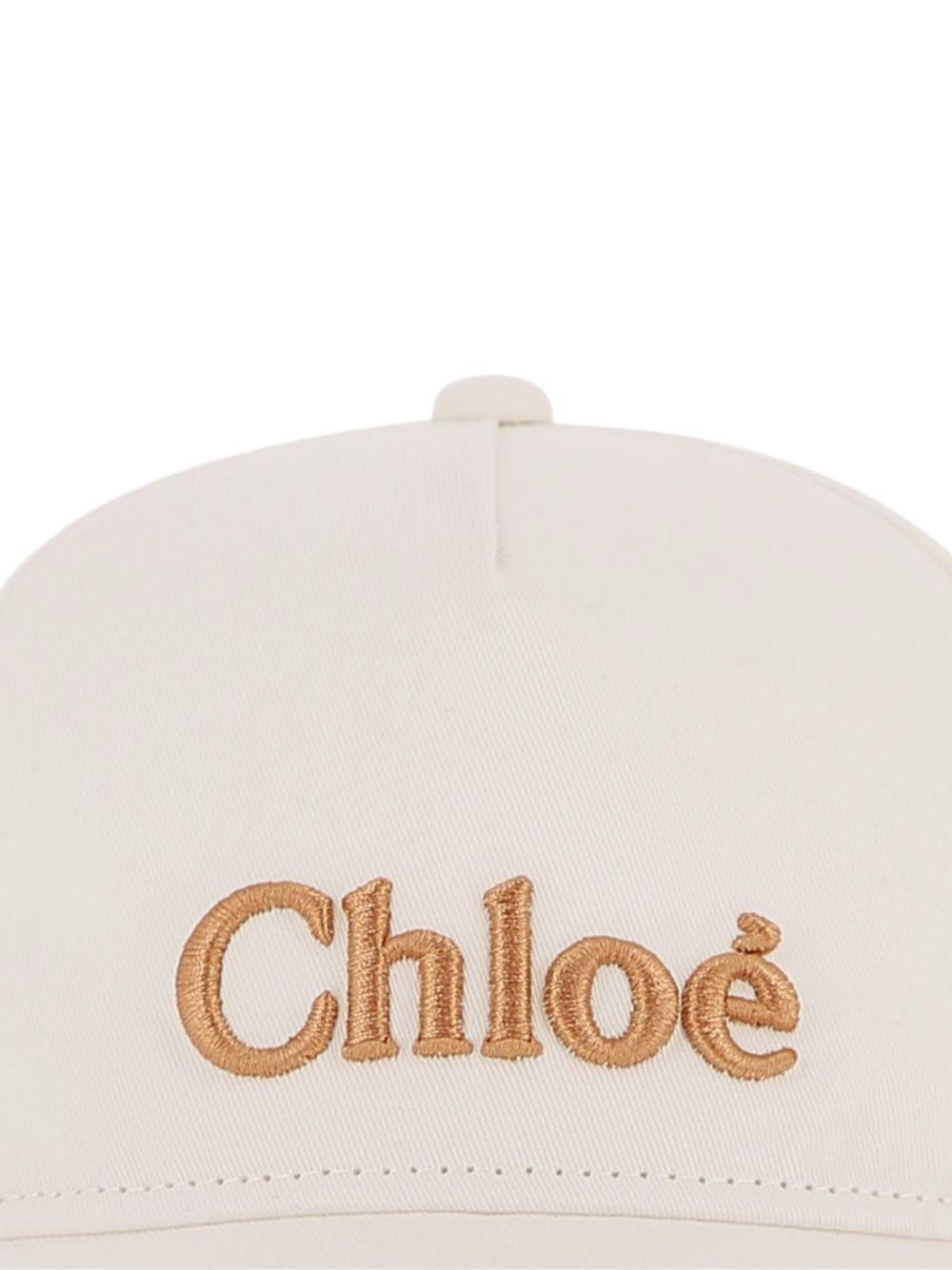 Cappellino da baseball in lana panna C20871 105 CHLOE KIDS 