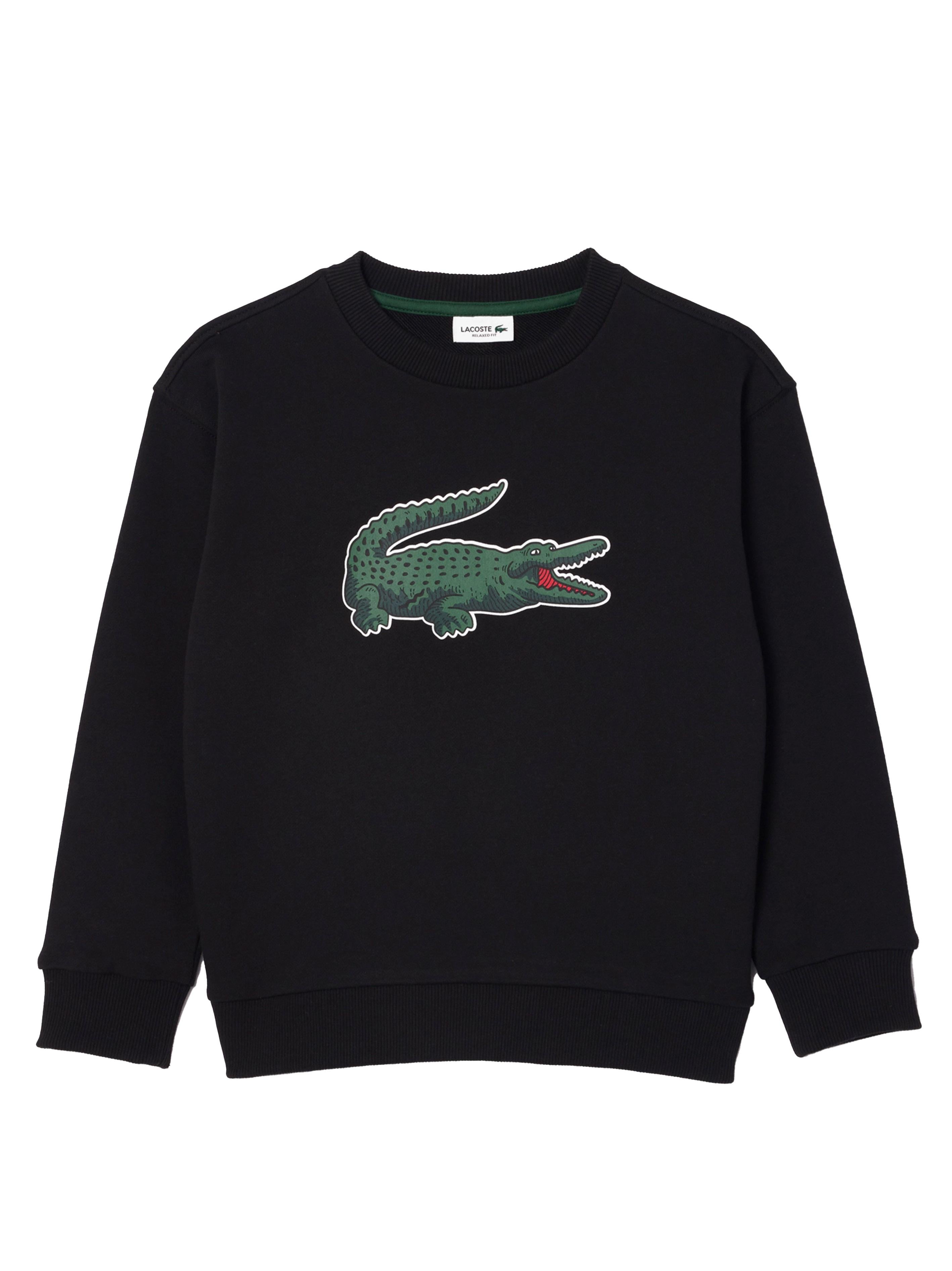 Felpa nera big logo SJ1231 031 LACOSTE KIDS 
