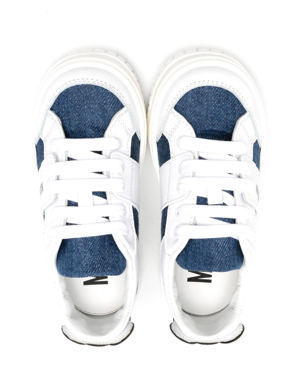 Sneakers con Applicazione e Logo Laterale 80479 01 MOSCHINO KIDS 