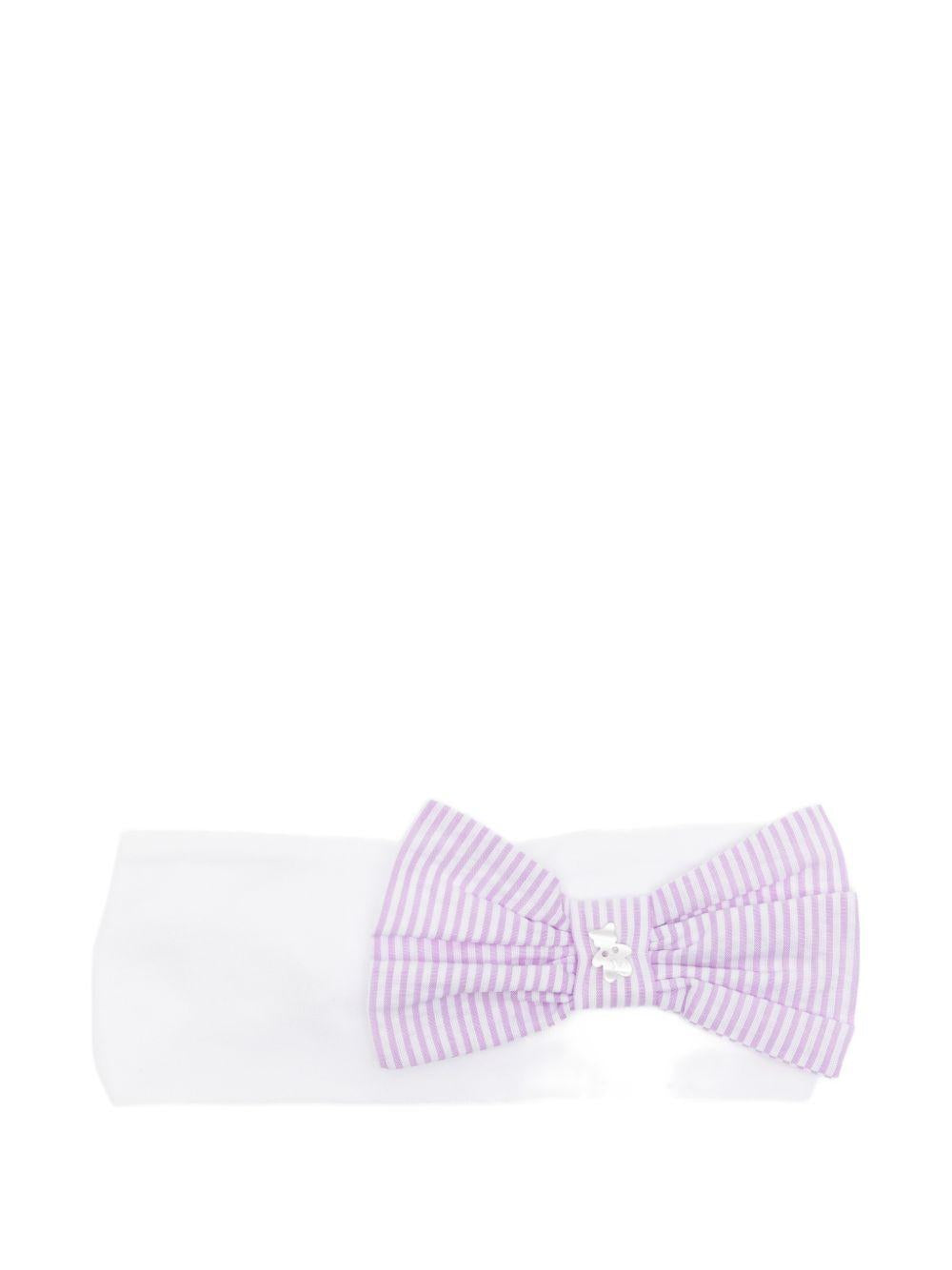 Fascia per capelli in cotone con fiocco a righe E26477 LILLA NANAN KIDS 