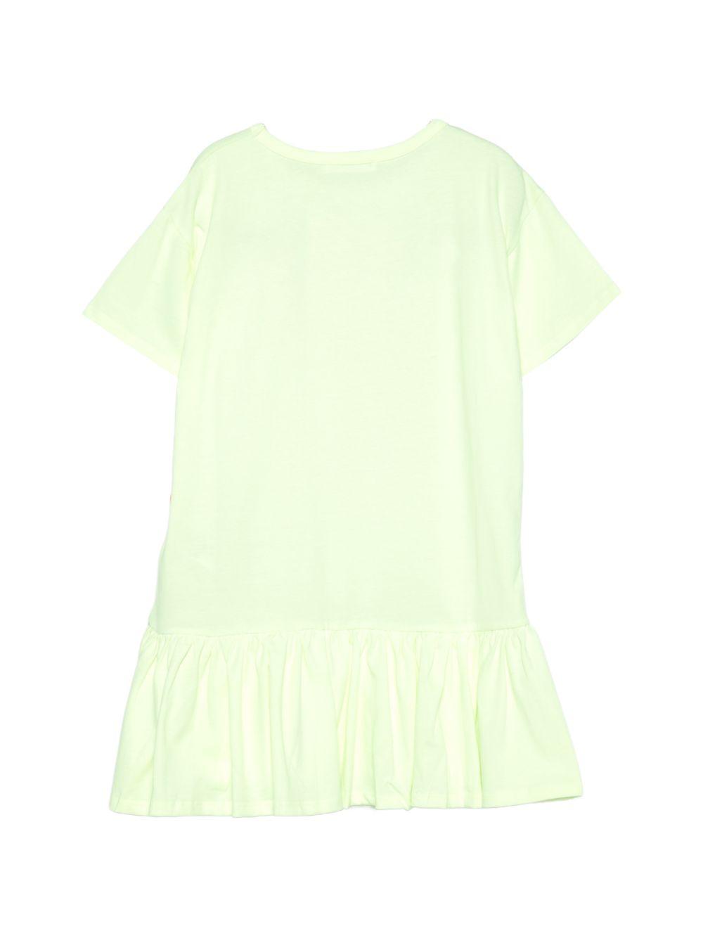Abito in cotone con paillettes U21834 552 BILLIE BLUSH KIDS 