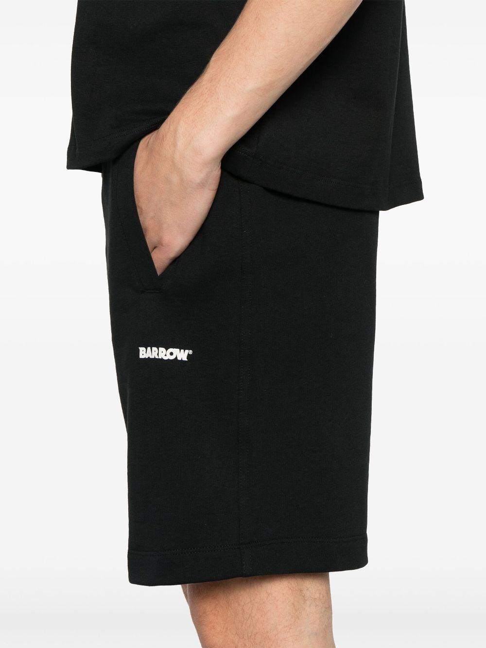 Bermuda nero basic con logo