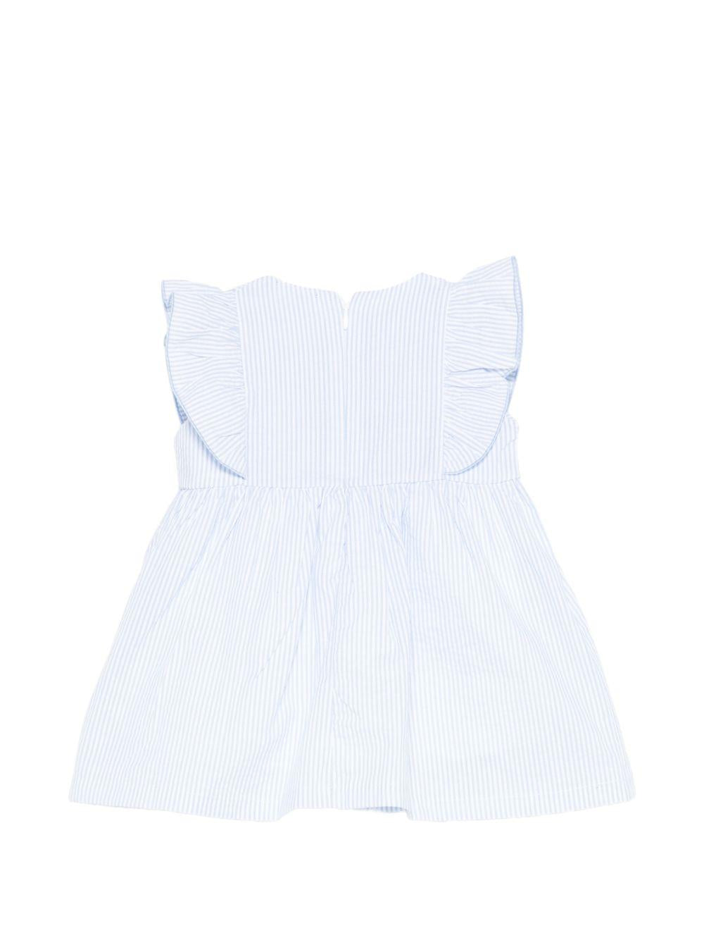 Abito in cotone con fiocco E26485 AZZURRO NANAN KIDS 