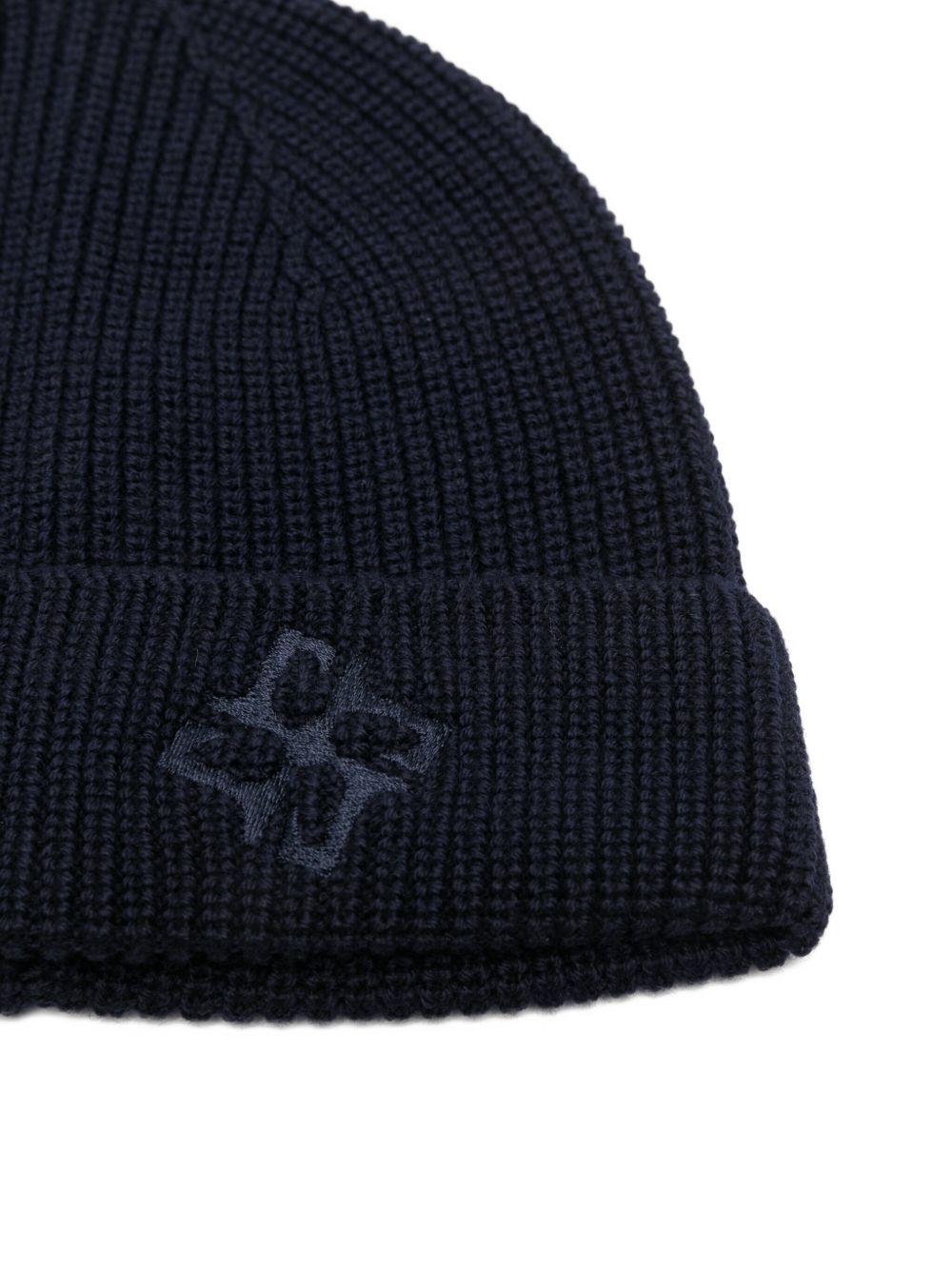 Berretto blu con logo ricamato GROUSEPWI2501 1254 TAGLIATORE 