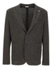 Brown Wool Blend Blazer with Pockets
