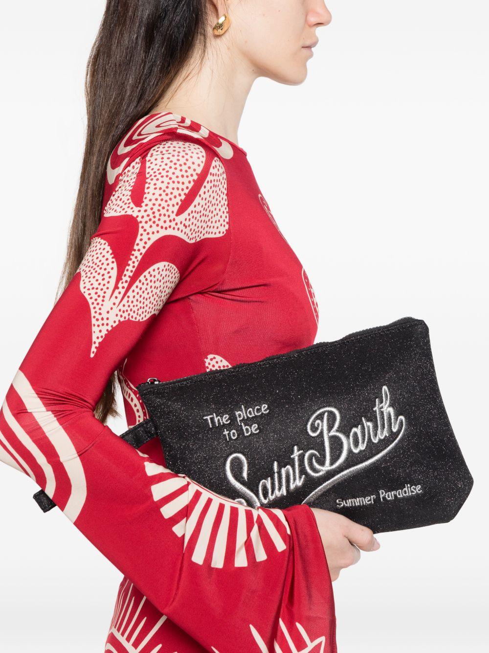 Pochette con zip e finish glitter ALI0018 02999L MC2 SAINT BARTH 