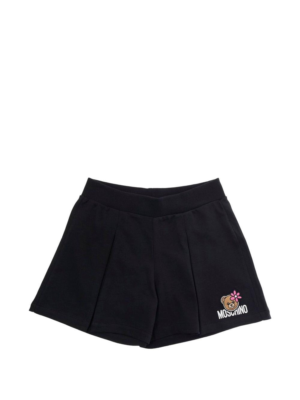Shorts a pieghe con logo HDQ01ZLAA43 60100 MOSCHINO KIDS 