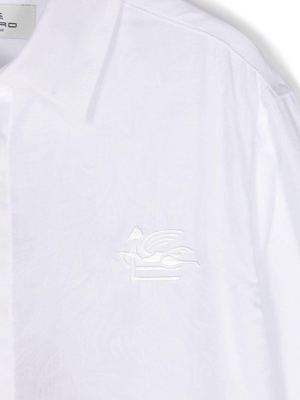 Camicia bianca ricamo Pegaso GV5P00P0446 100 ETRO KIDS 
