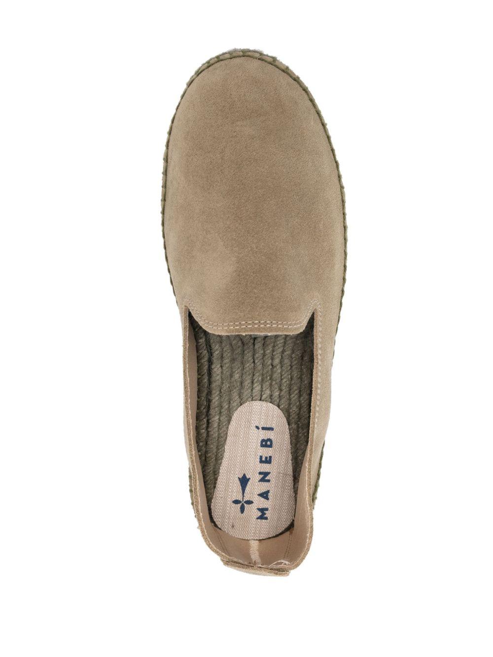 Espadrillas Hamptons scamosciati verde tono su tono R47C0 FORESTONTONE MANEBI 