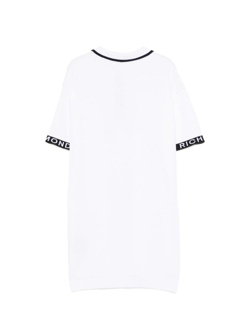 Polo in cotone con polsini logo RBP26147PO WHITE JOHN RICHMOND KIDS 