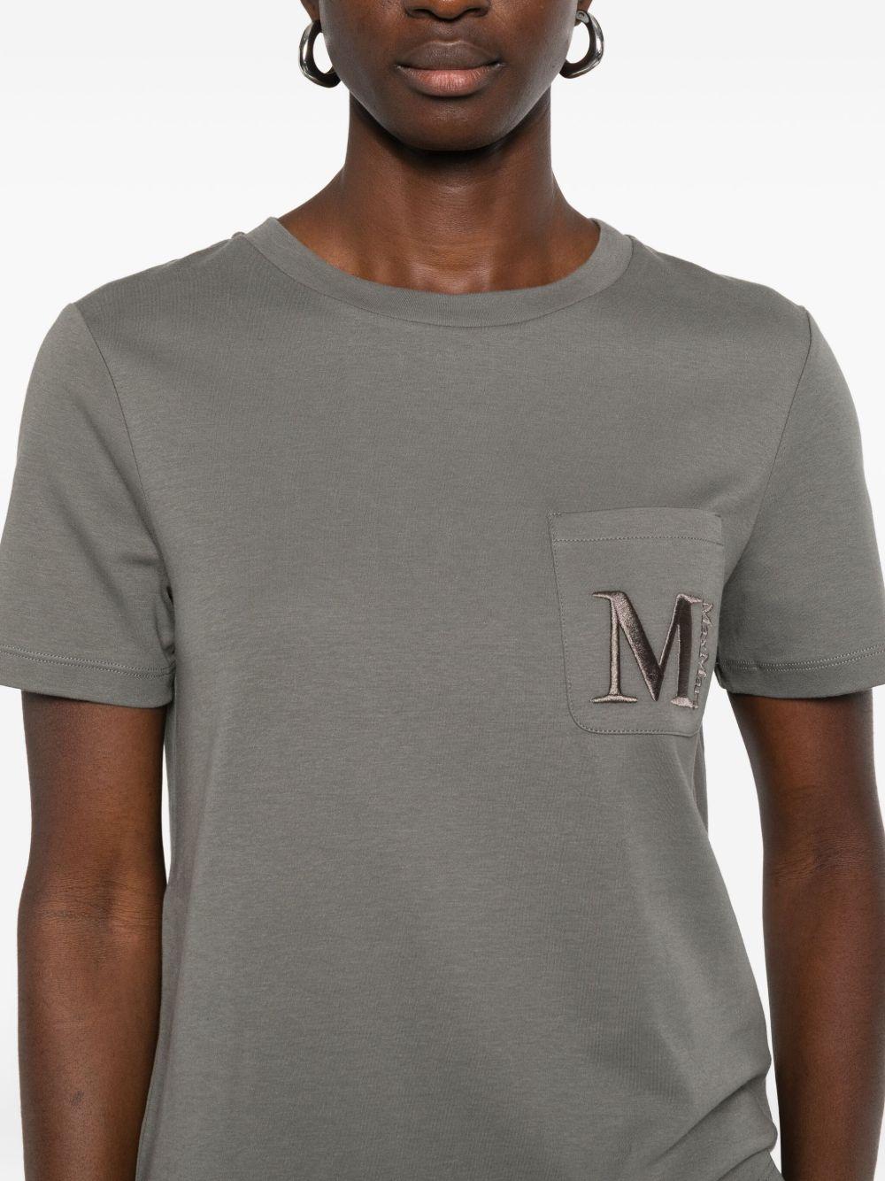T-shirt in cotone con tasca ricamata 2529976011600 004 MAX MARA 'S 