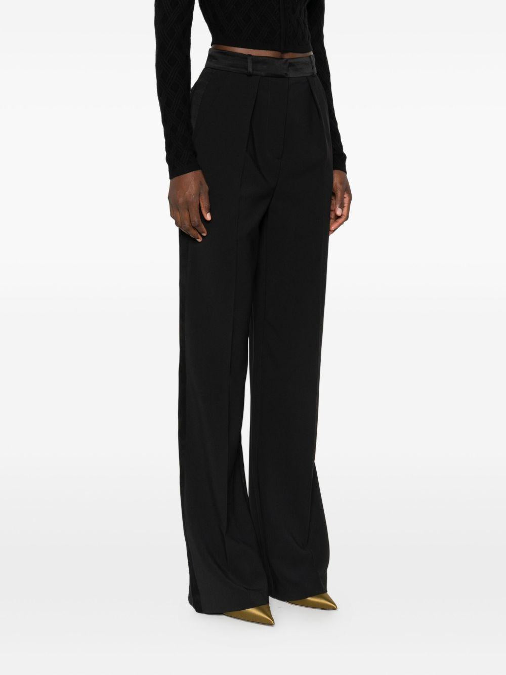 Pantaloni Sartoriali Neri con Pince PA12656E2 110 ELISABETTA FRANCHI 