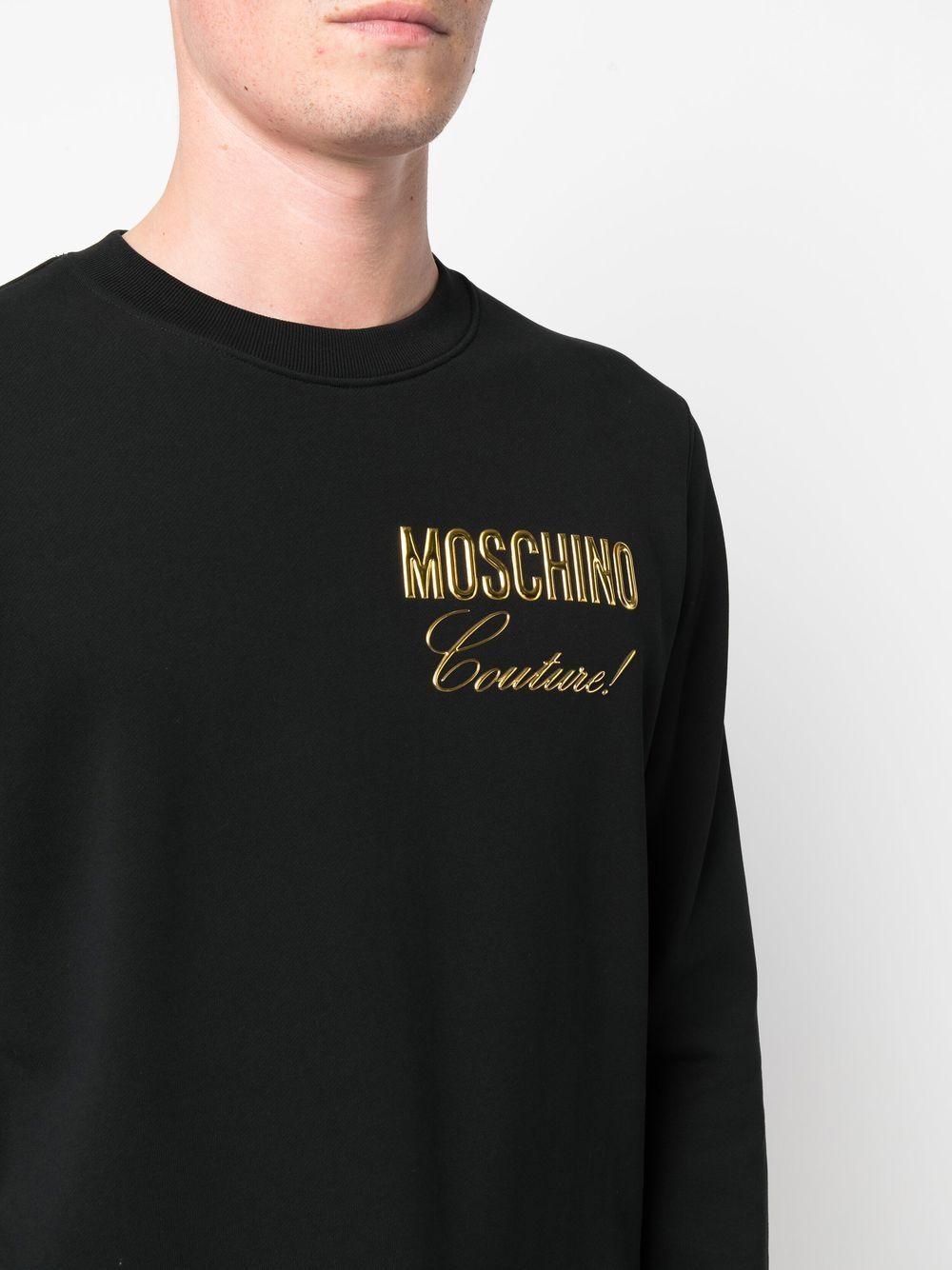 Felpa nero logo petto A17857228 2555 MOSCHINO COUT 