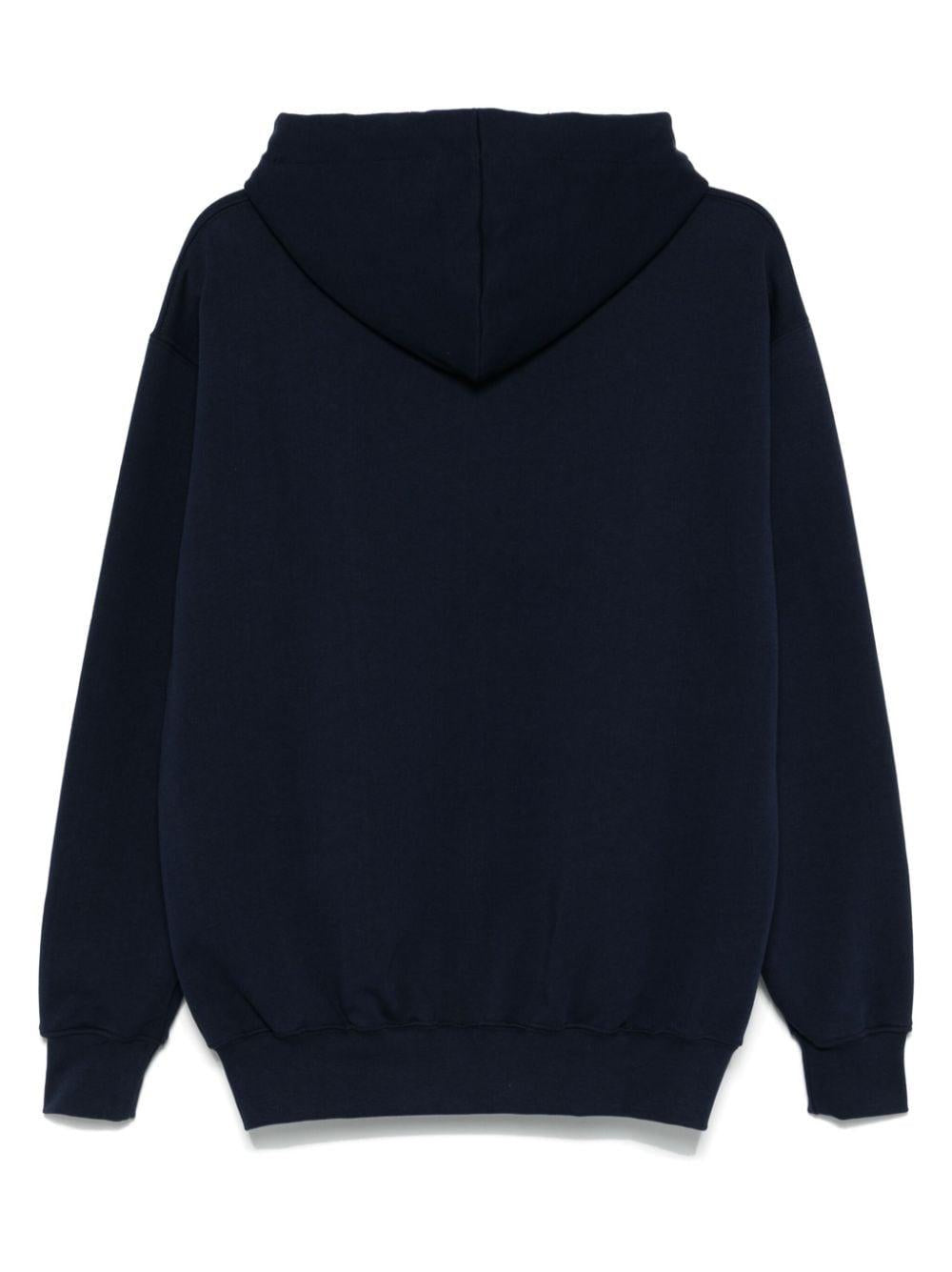 Felpa blu notte con stampa frontale HF2408 DARK BLUE FAMILY FIRST MILANO 