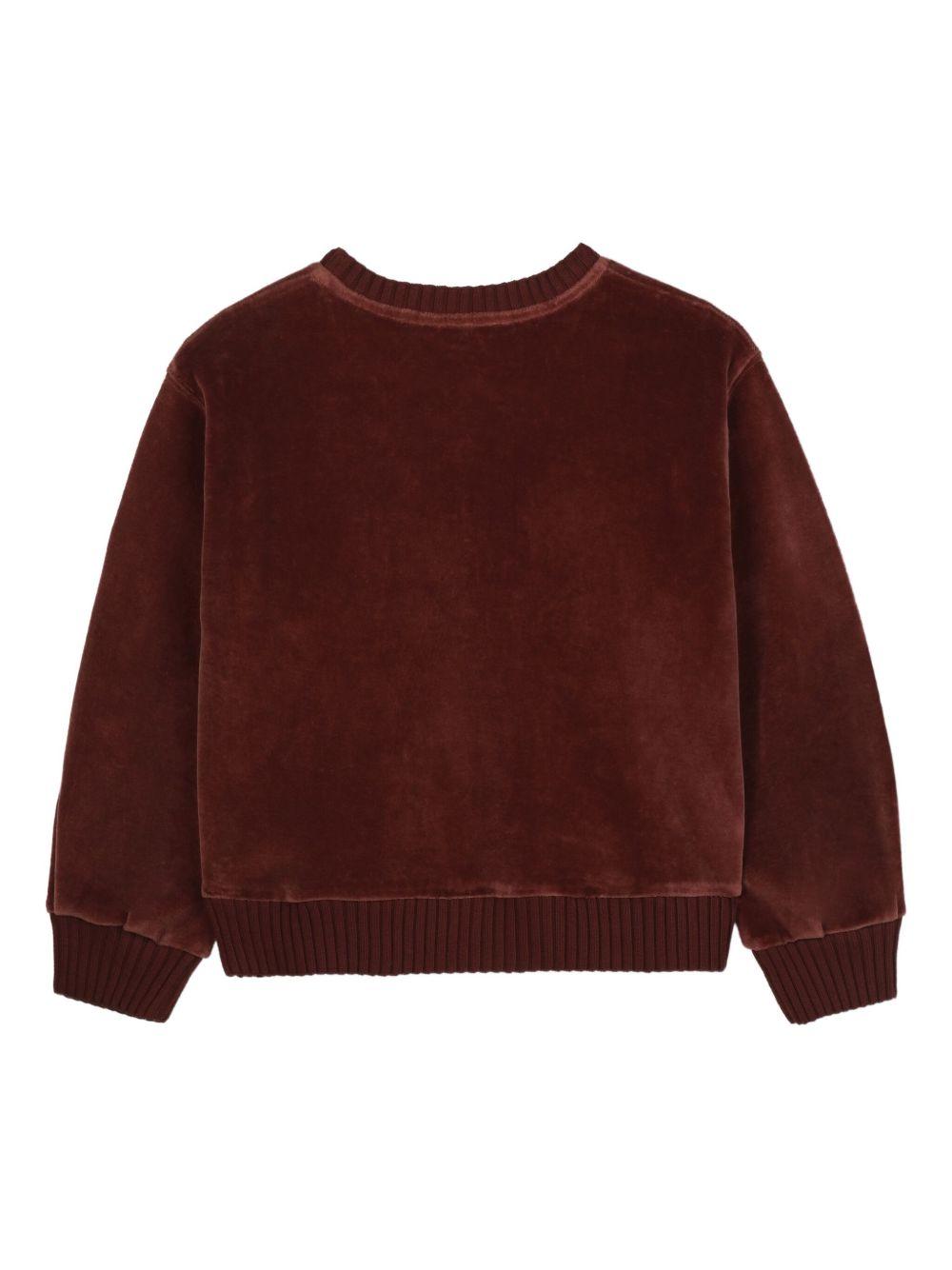 Felpa con Logo Ricamato e Finiture a Coste C20648 958 CHLOE KIDS 