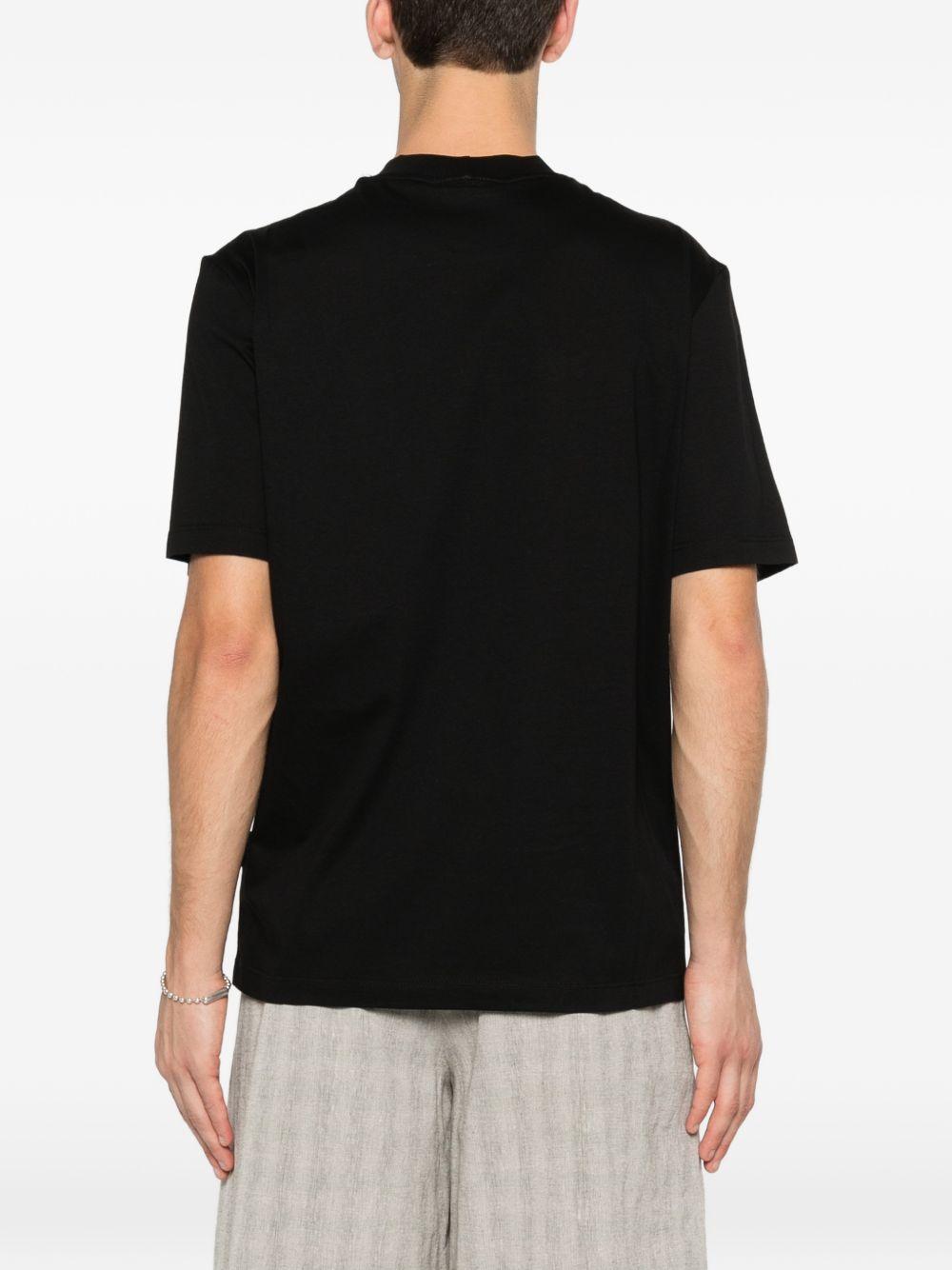 T-shirt in cotone girocollo XM4258 NERO YES LONDON 