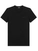 T-shirt nera mini logo petto