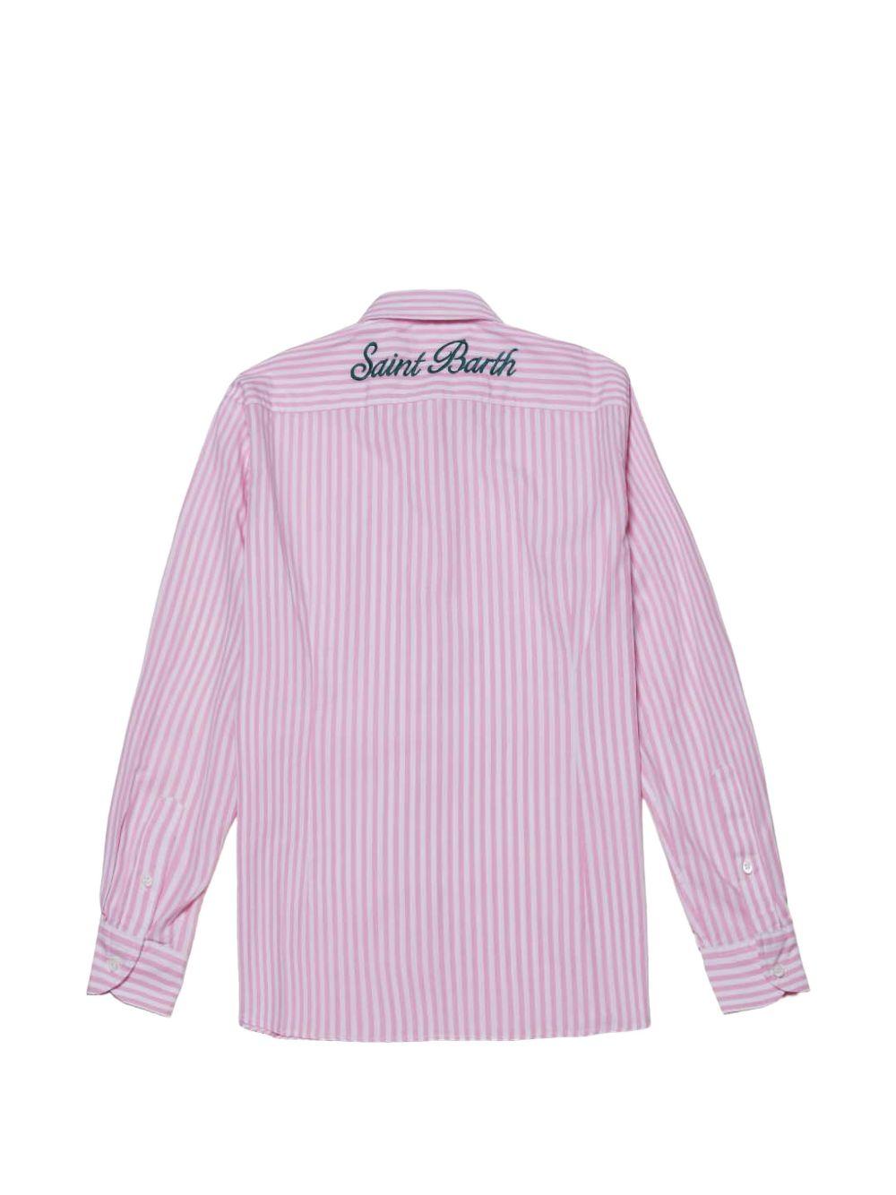 Camicia a righe con colletto classico MDH001 00723L MC2 SAINT BARTH 