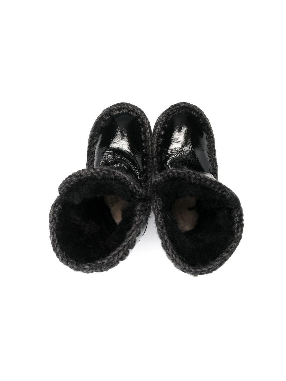 Stivali eskimo 24 nero vernice MUFK101000C PATBLK MOU KIDS 