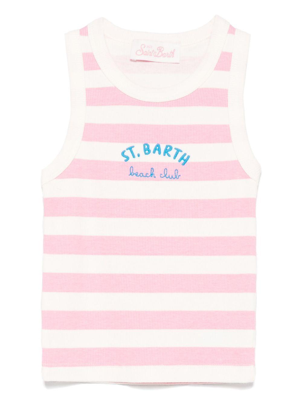 Canotta Blue fantasia a righe rosa BLUE002 03458H MC2 SAINT BARTH KIDS 