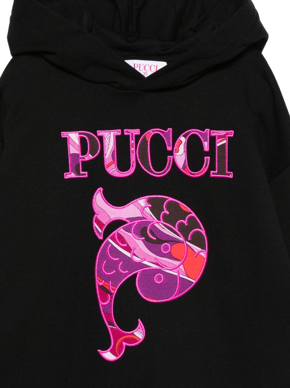 Felpa con Cappuccio Fish PX4A50Z3183 930 EMILIO PUCCI KIDS 