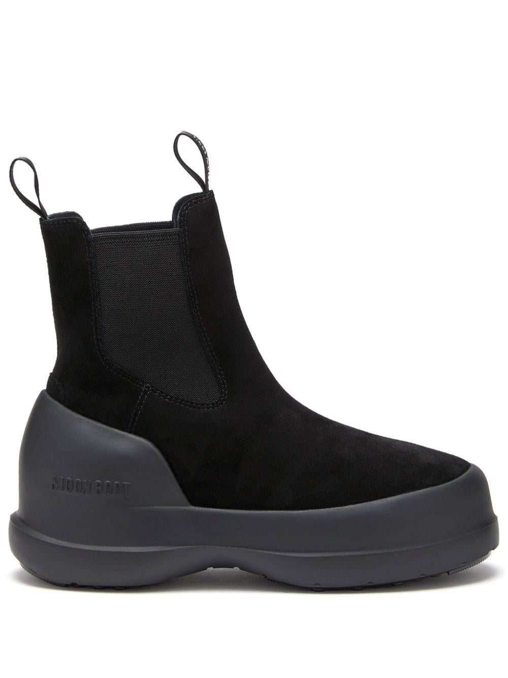 STIVALE LUNA CHELSEA NERO IN PELLE SCAMOSCIATA