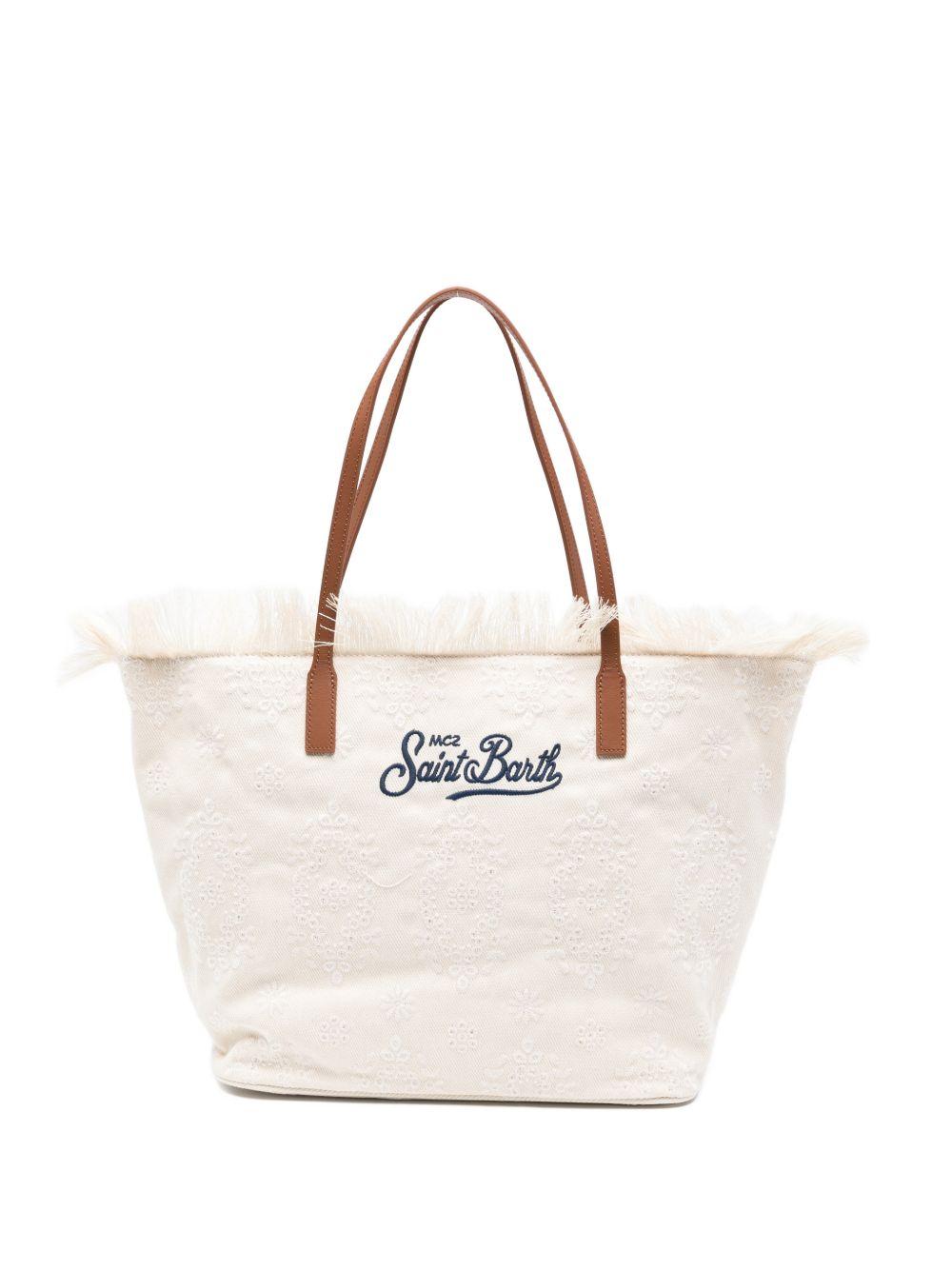 Borsa da mare con manici in pelle CBF0001 01034L MC2 SAINT BARTH 