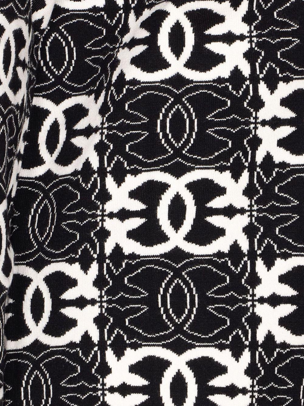 Cardigan nero con motivo geometrico e chiusura a bottoni 106042A2YD ZZ2 PINKO 