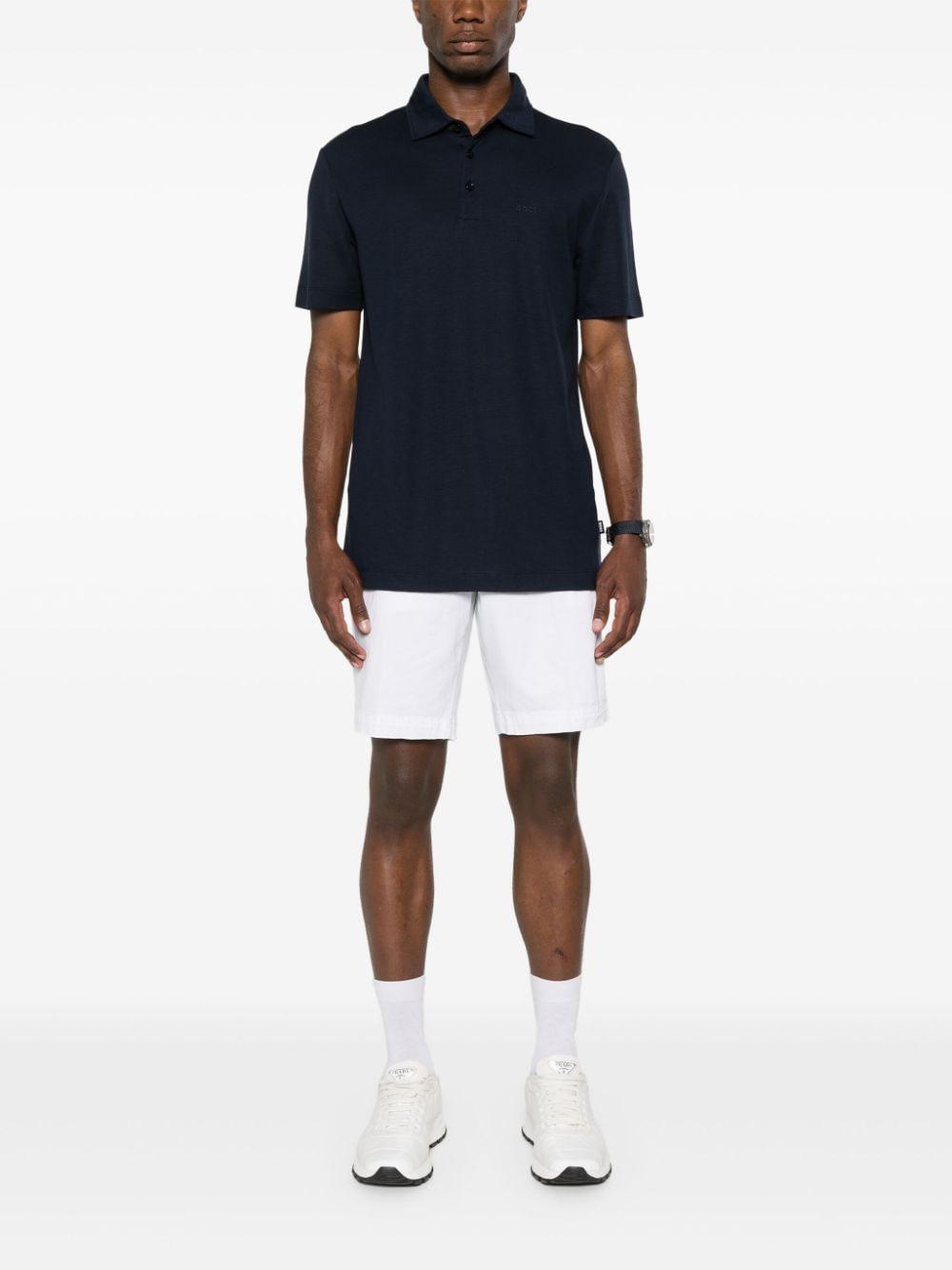 Polo blu mini logo ricamo 50508830 404 BOSS 