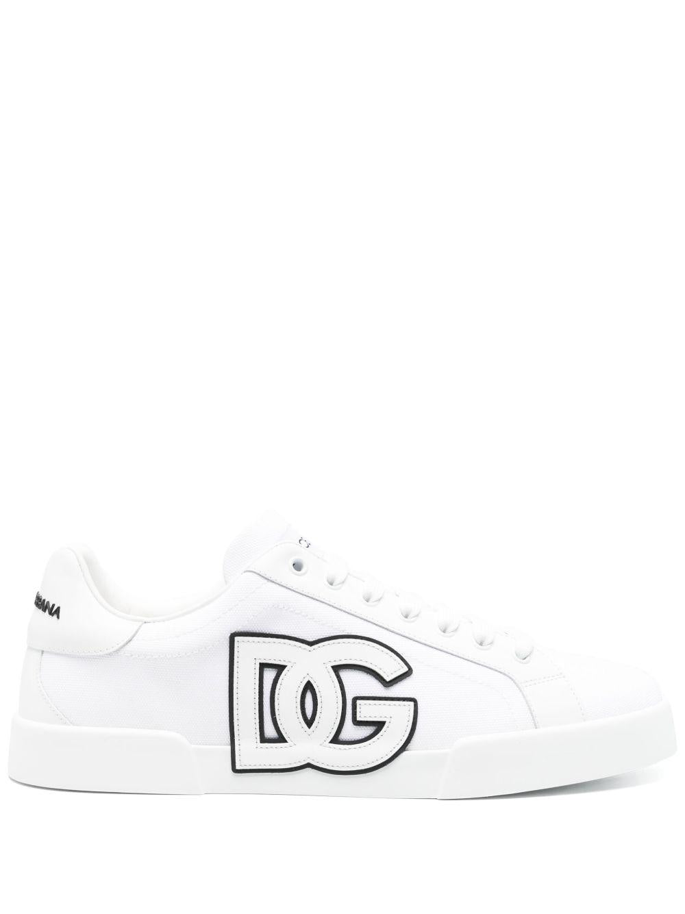 Sneakers Portofino Light in Pelle e Canvas Bianco CS2343AE629 8T907 DOLCE&GABBANA 