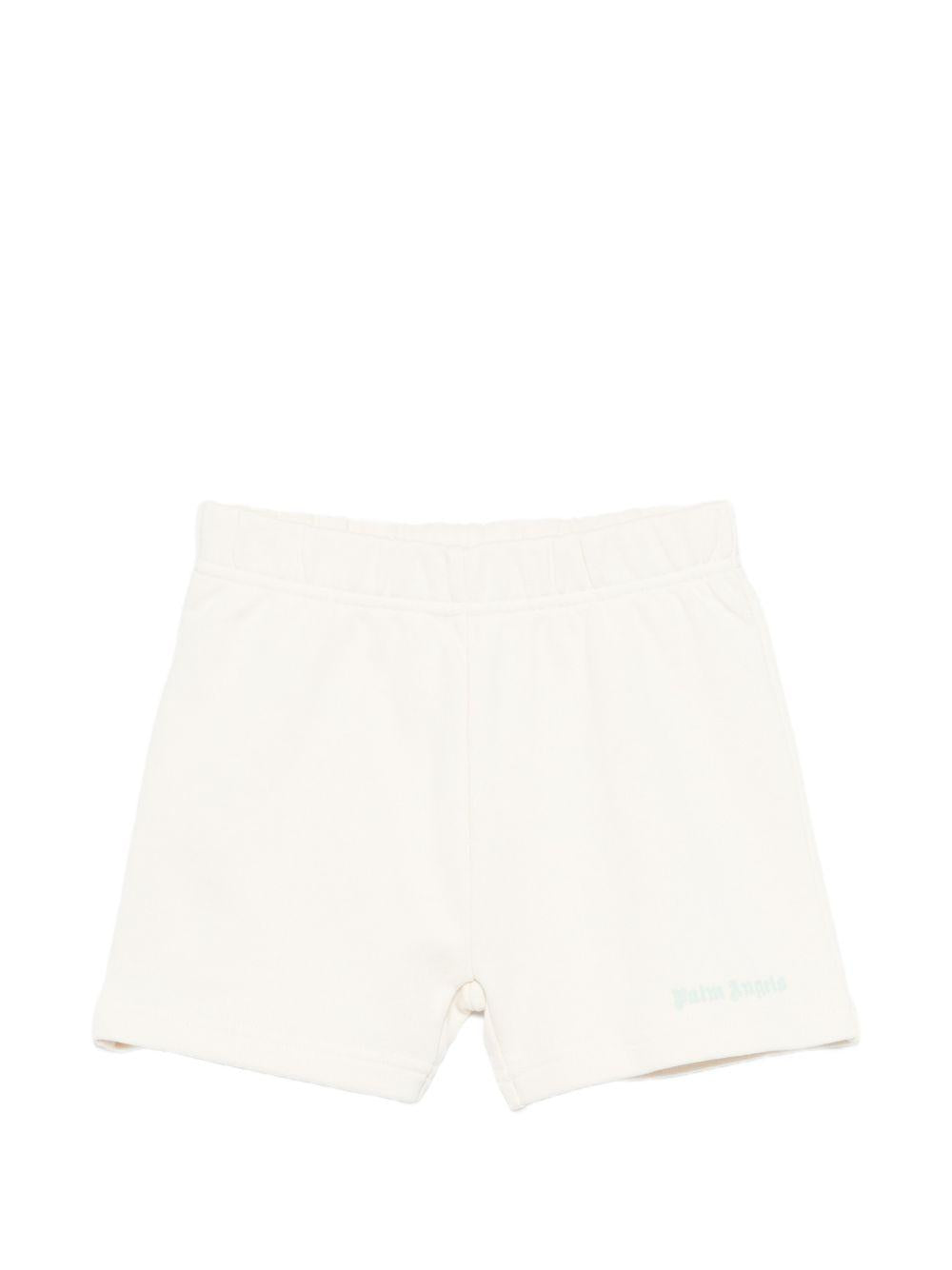 Shorts in cotone con coulisse PB6X003S26FLE001 002 PALM ANGELS KIDS 