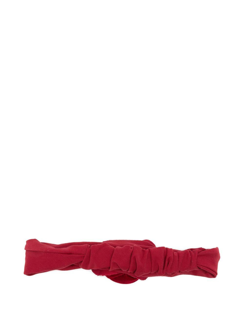 Fascia rubino con applicazione rose 73F0066803 0043 MONNALISA KIDS 
