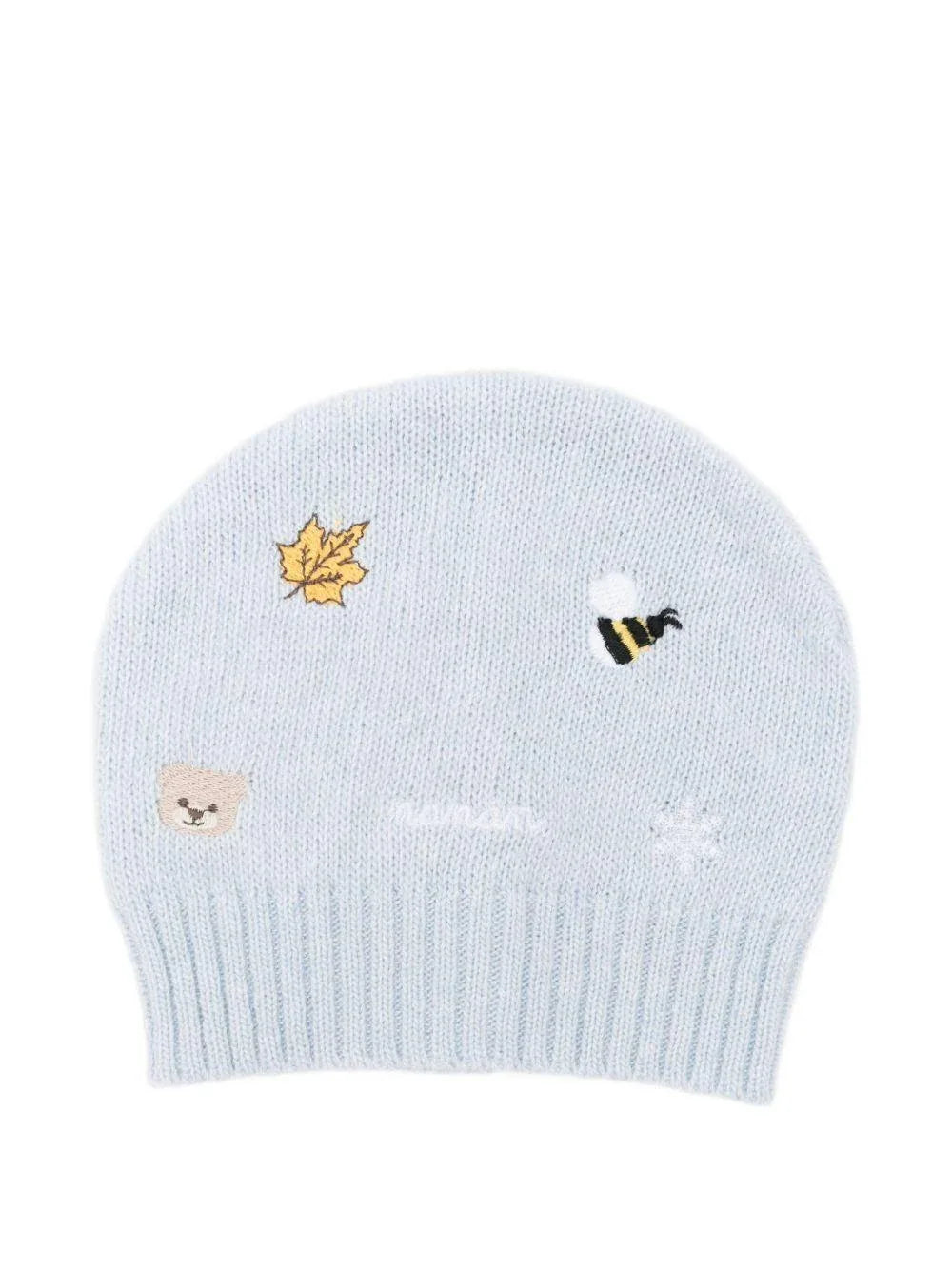Berretto azzurro con ricamo orso e ape I25014PC AZZURRO NANAN KIDS 