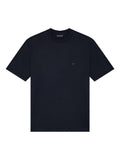 Navy blue eagle logo crew neck T-shirt