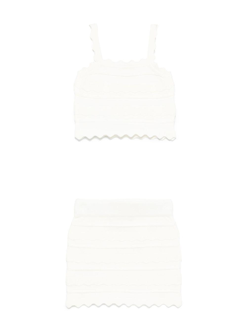 Completo bianco a smerlo (2pz)