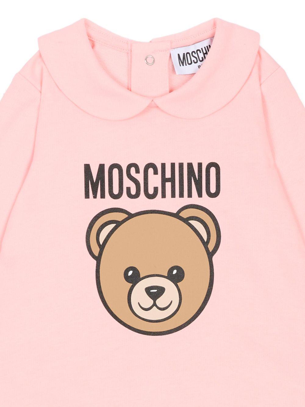 Tutina rosa con colletto MUY098LCA19 50209 MOSCHINO KIDS 