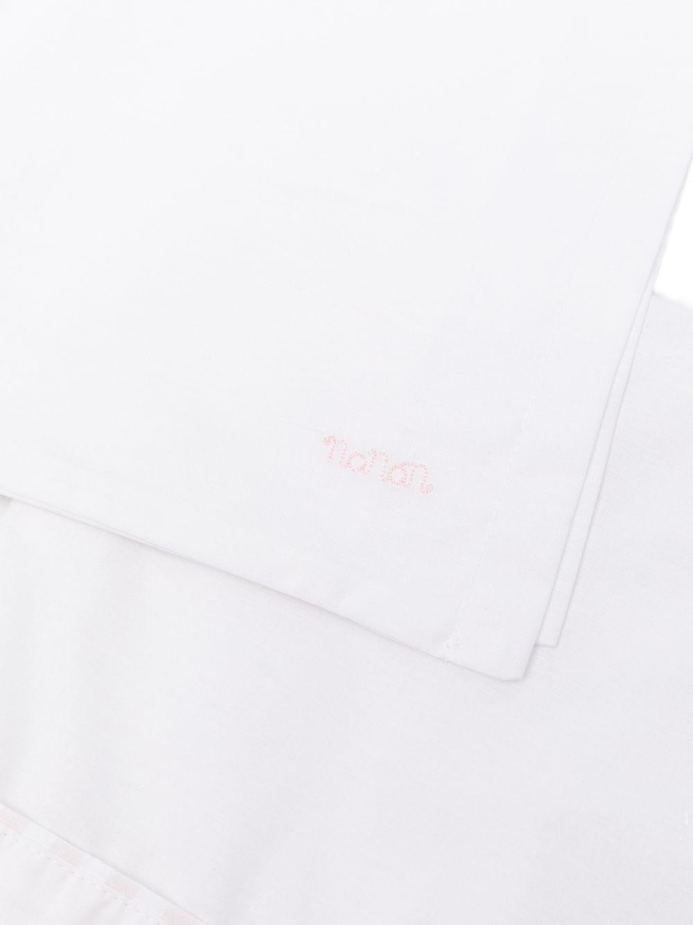 Set tre pezzi in cotone con ricamo E26407 ROSA NANAN KIDS 