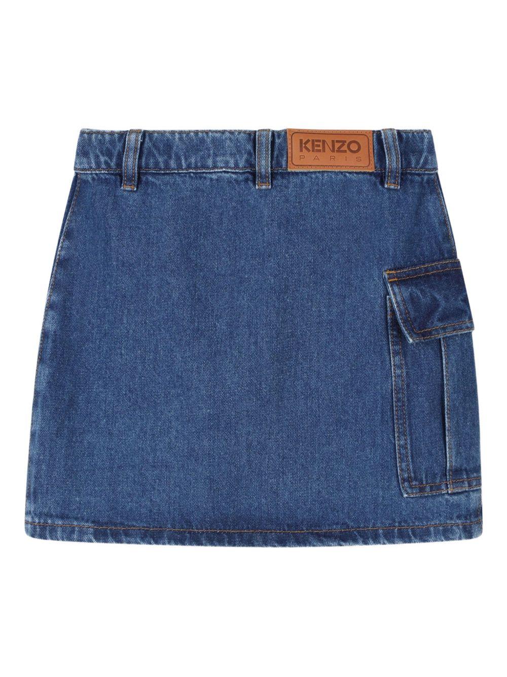 Gonna Asimmetrica con Tasca Cargo e Bottoni K61319 Z27 KENZO KIDS 