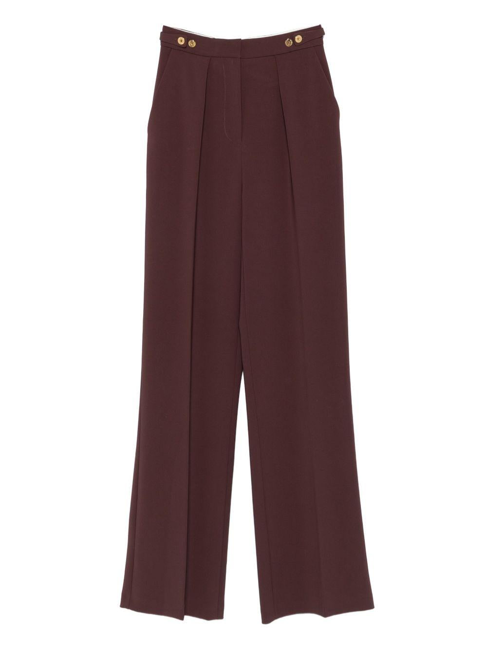 Pantaloni Dritti con Pieghe e Dettagli Oro PA09956E2 EA4 ELISABETTA FRANCHI 
