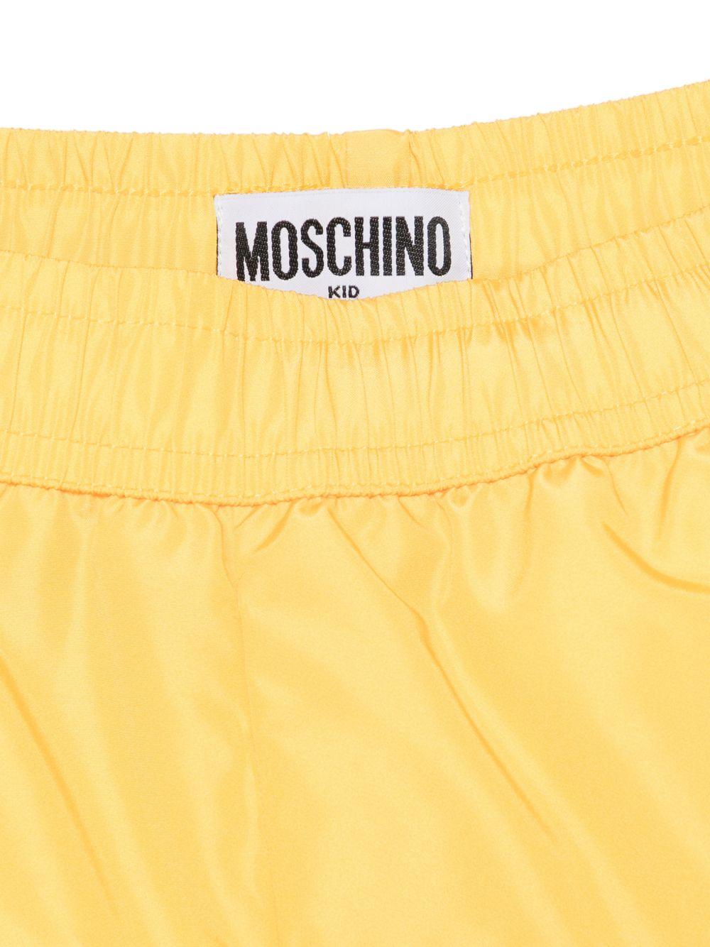 Bermuda da nuoto con logo applicato HUL01LLKA02 50577 MOSCHINO KIDS 