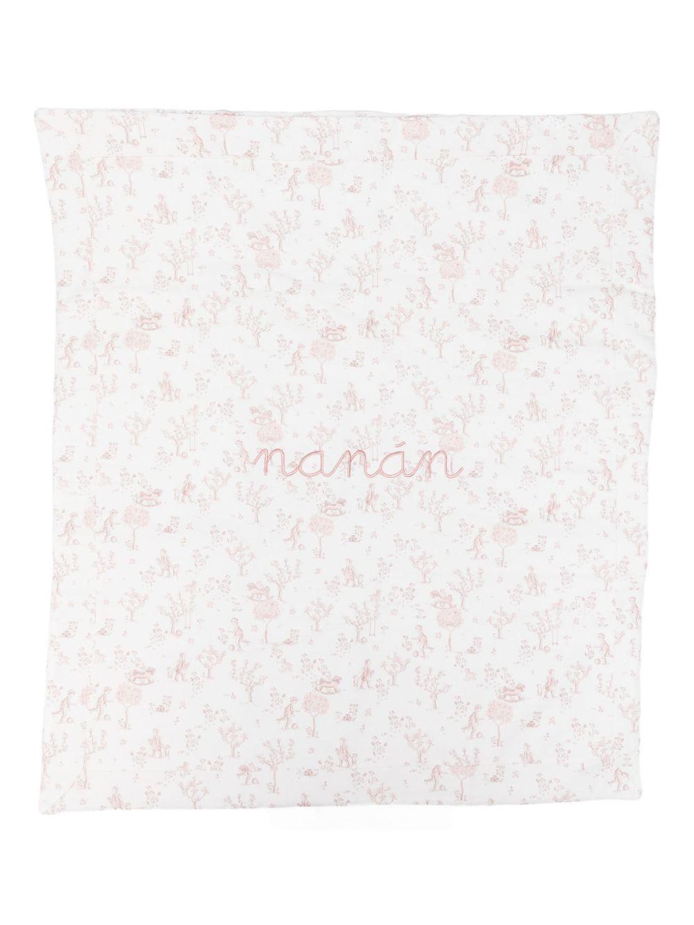 Coperta rosa con ricamo I25420R ROSA NANAN KIDS 